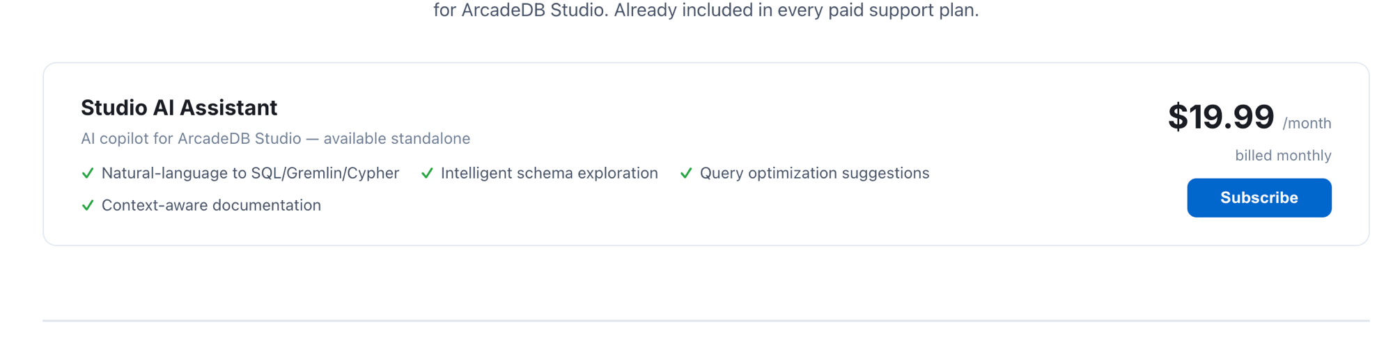 studio ai pricing