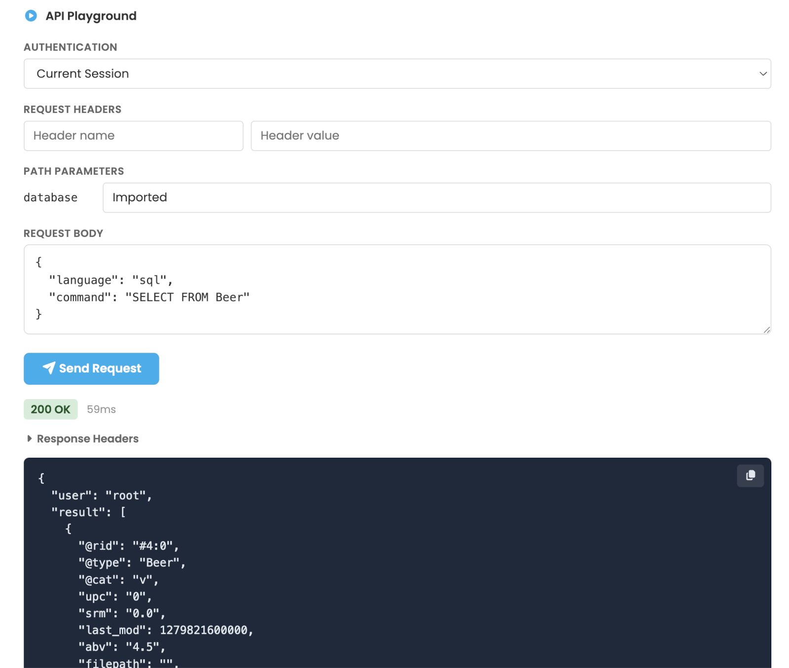 API playground